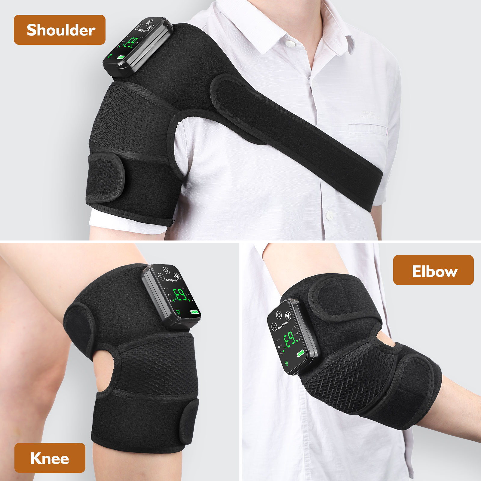 Title 8, Intelligent Heating Vibration Massage Kneecap S...