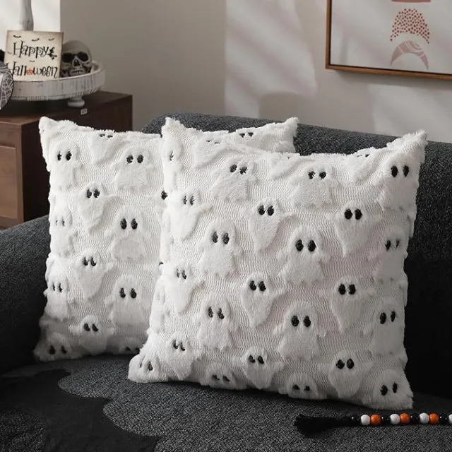 Pillow Cover Plush Living Room Sofa Cushion Cover White - Shop at LoveMi