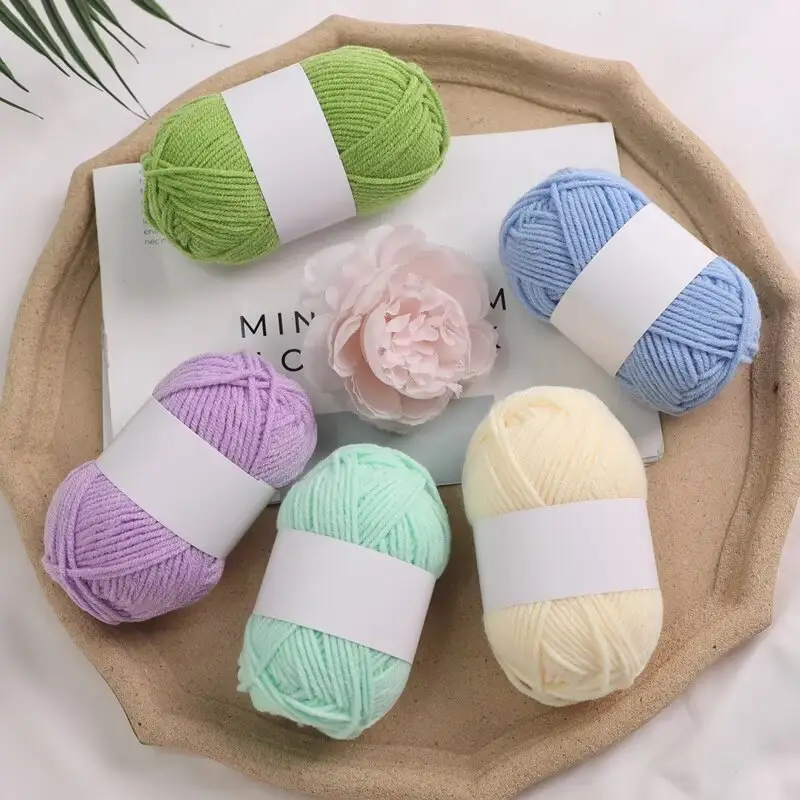 50-gram White-label Milk Cotton Yarn
