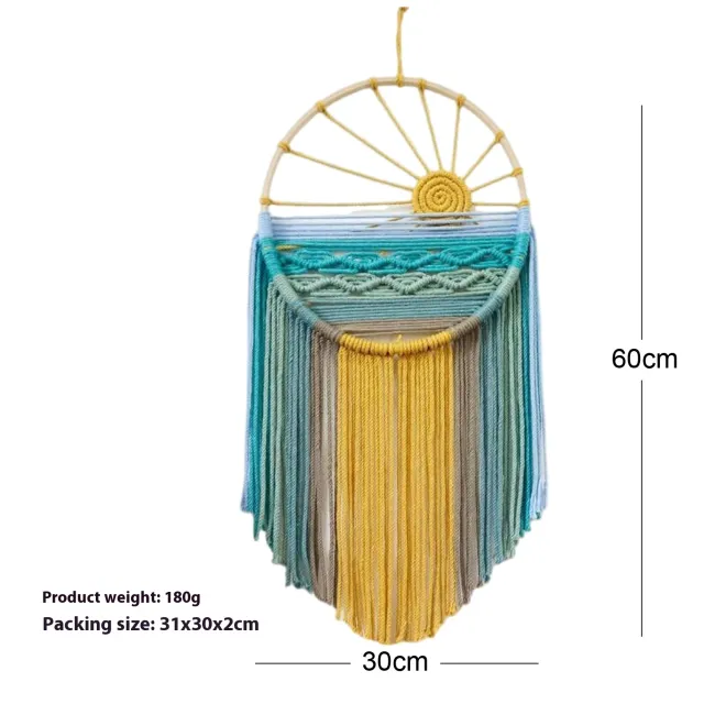 New Sunrise And Sunset Wall Hanging Cotton String Hand woven Tapestry X273 - Shop at LoveMi