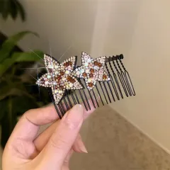 Female Rhinestone Five-pointed Star Back Head Organize Fantastic Hair Accessories - Champagne Xingx Pour Hair Comb - View 1