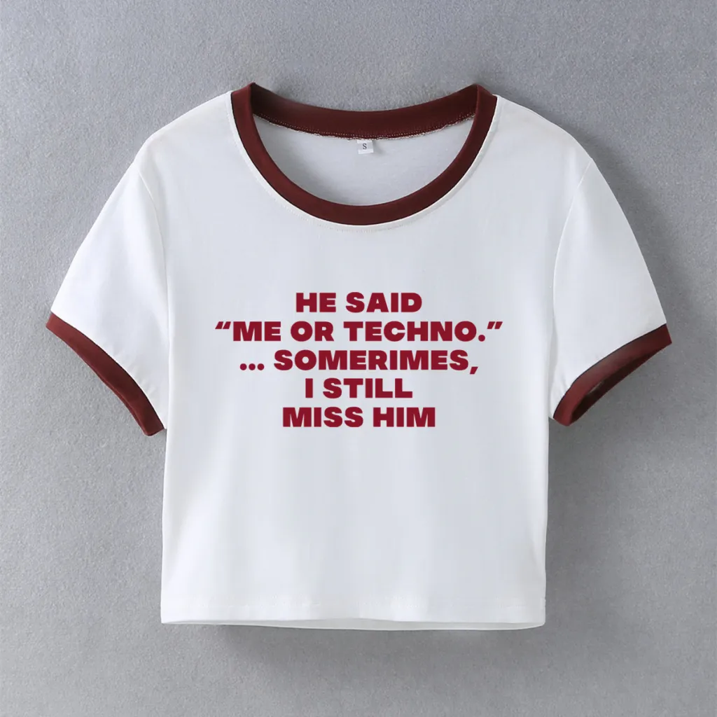 Hipster Letter Printing Slim Fit Short Short Sleeve T-shirt - Brick Red