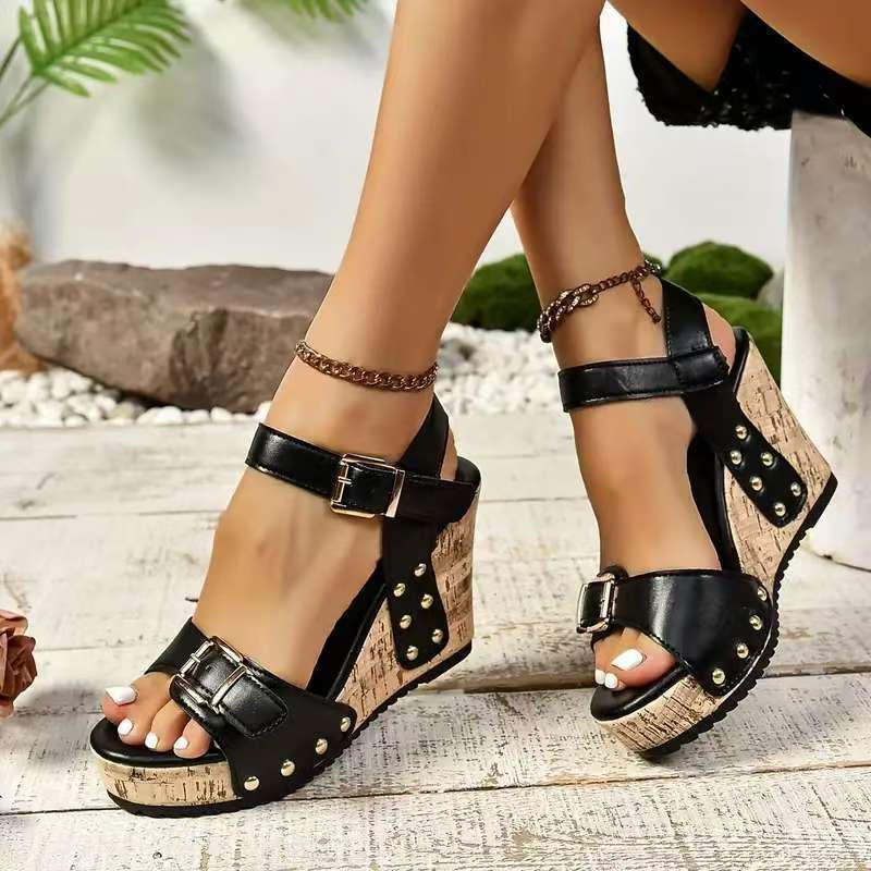 Buckle-Strap Studded Sandals, picture 5 of 5