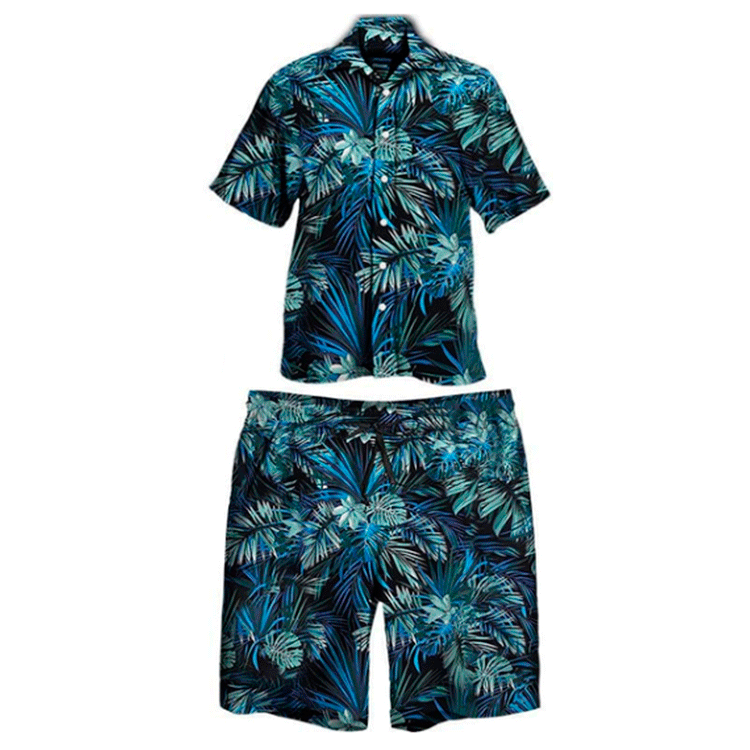 Title 15, Youth Hawaiian Floral Print Casual Shirt Set. P...