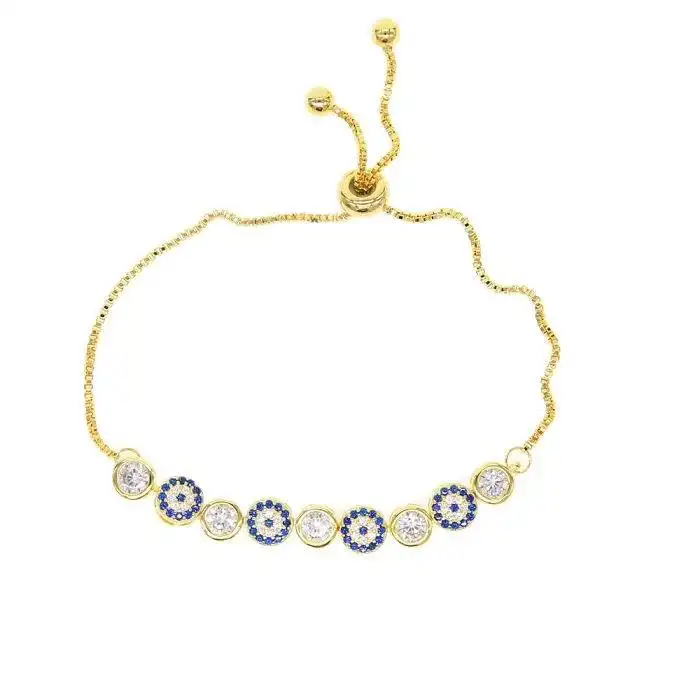 Eyes Round Zircon Bracelet Devil's Eye All-match