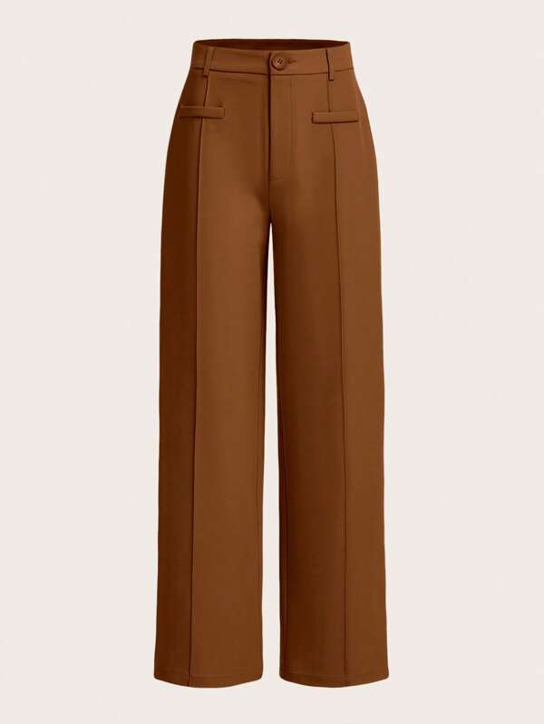 High Waist Drooping Wide Leg Pants - Image 5