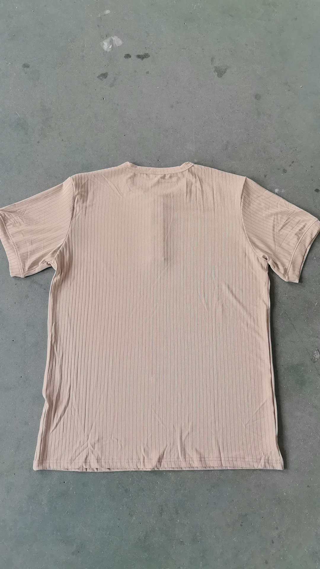 Summer New Men's Henley-Neck Ribbed T-Shirt