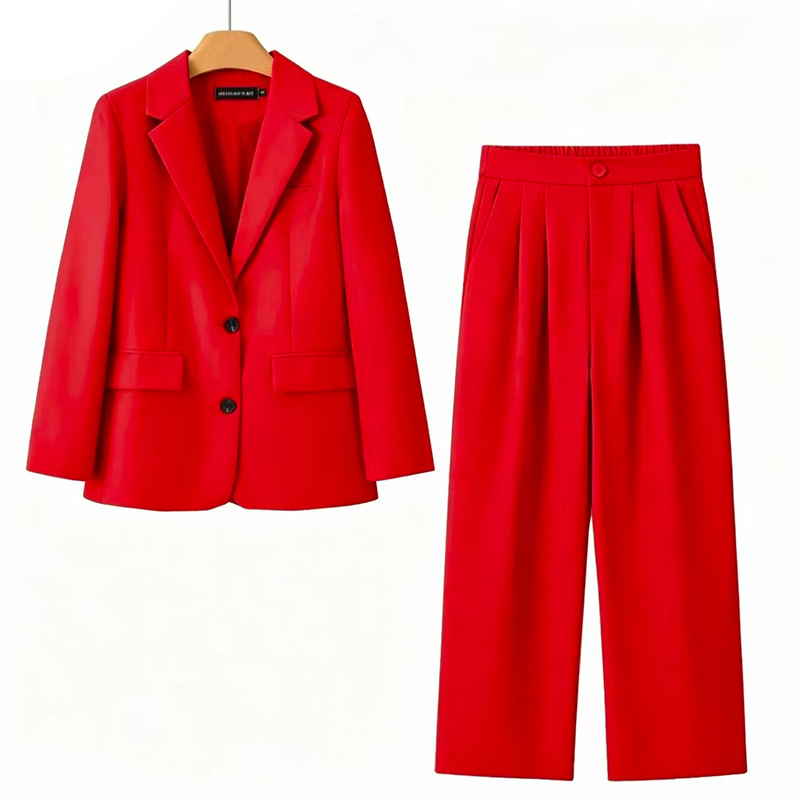 Womens Casual Suit Pants Two-Piece Set 10