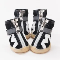 Dog Shoes Anti-drop Breathable Shoes - Black Letters - View 1