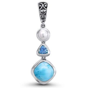 Silver Larimar Necklace