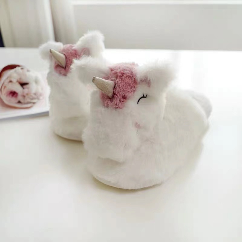 White Unicorn Slippers