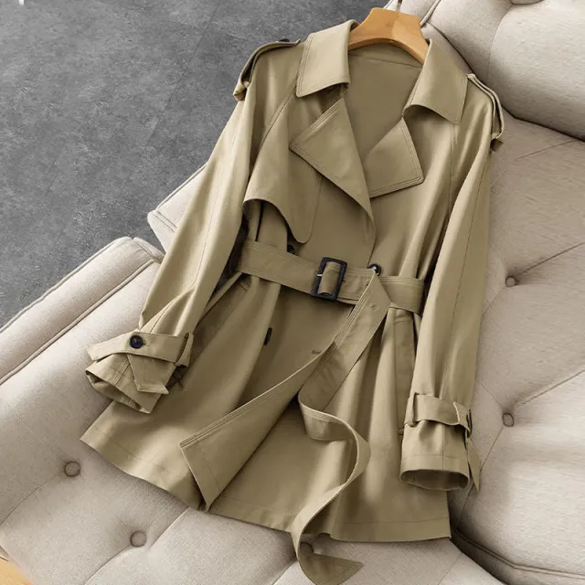 Workwear British Temperamental Popular Slimming Spring Wear Outer Khaki - Shop at LoveMi