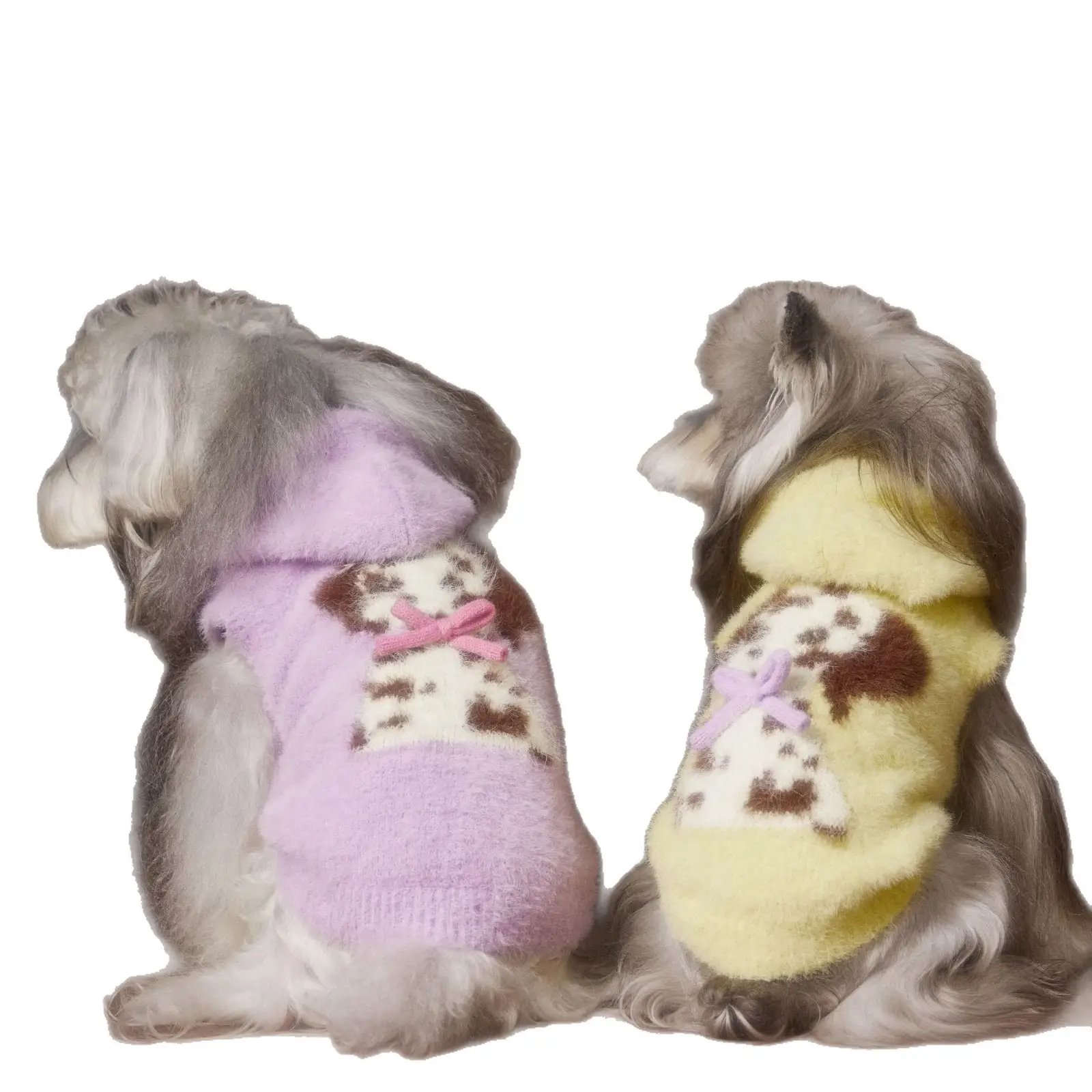 Spotted Dog Hooded Sleeveless Sweater Vest