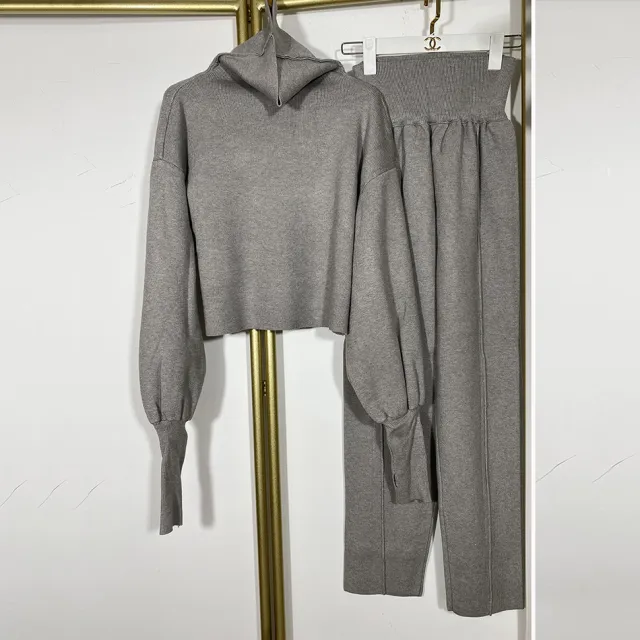 Solid Color Inner Wear Sweater Bottoming Shirt Two piece Sweater Fall Women's Clothing Gray - Shop at LoveMi