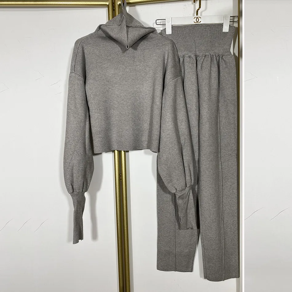 Solid Color Inner Wear Sweater Bottoming Shirt Two-piece Sweater Fall Women's Clothing - Gray