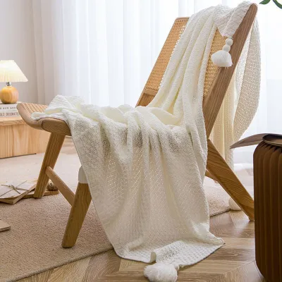 Simple Tassel Casual Sofa Blanket