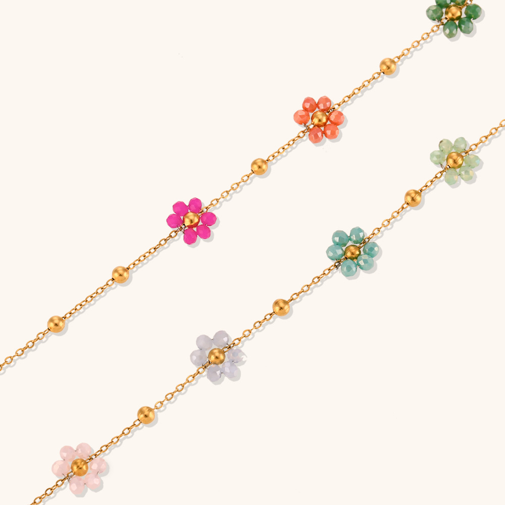 Colored Flowers Fashion Simple Bracelet Women