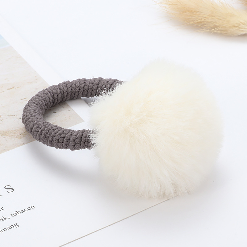 Title 3, Hair Band Cashmere Hair Ball Rubber Band Hair Rope