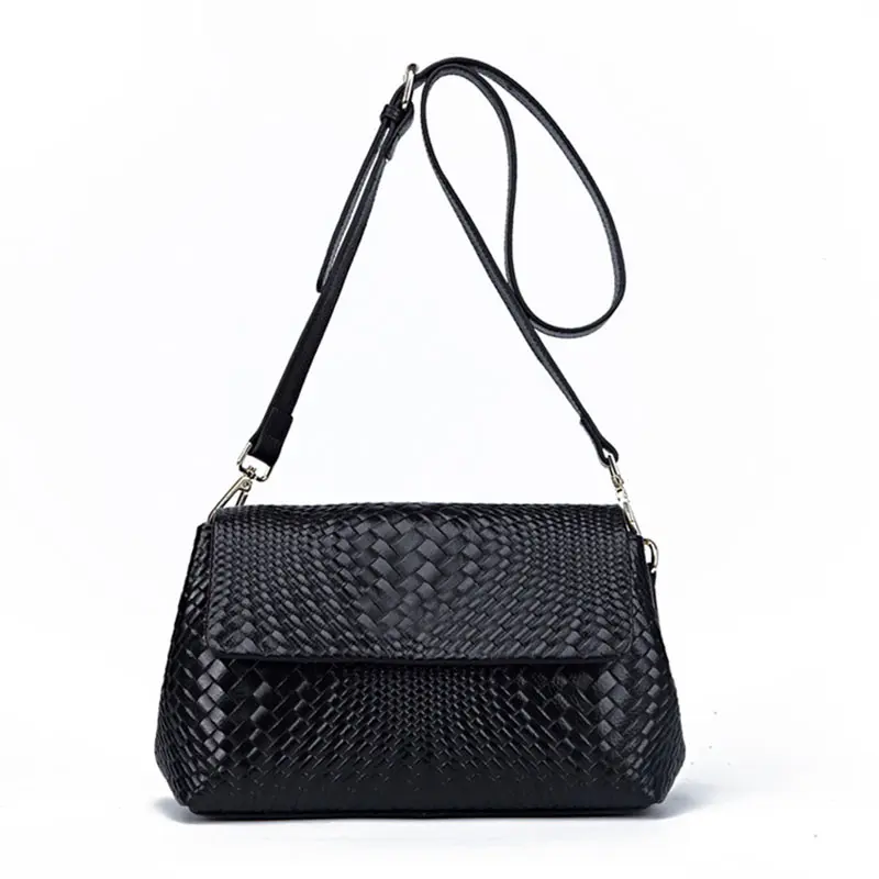 Genuine Leather Women's Woven Bag Crossbody Small Bag Shoulder
