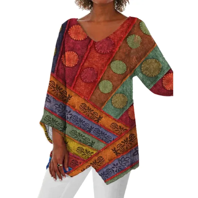 New Casual Loose Retro Top For Women T14 L - Shop at LoveMi