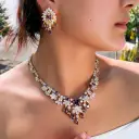 Two-piece Full-diamond Elegant Necklace And Earring Set view 3