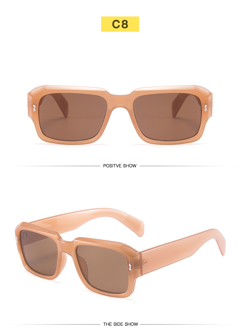 Title 12, Jelly Color Simple Retro Polygonal Glasses