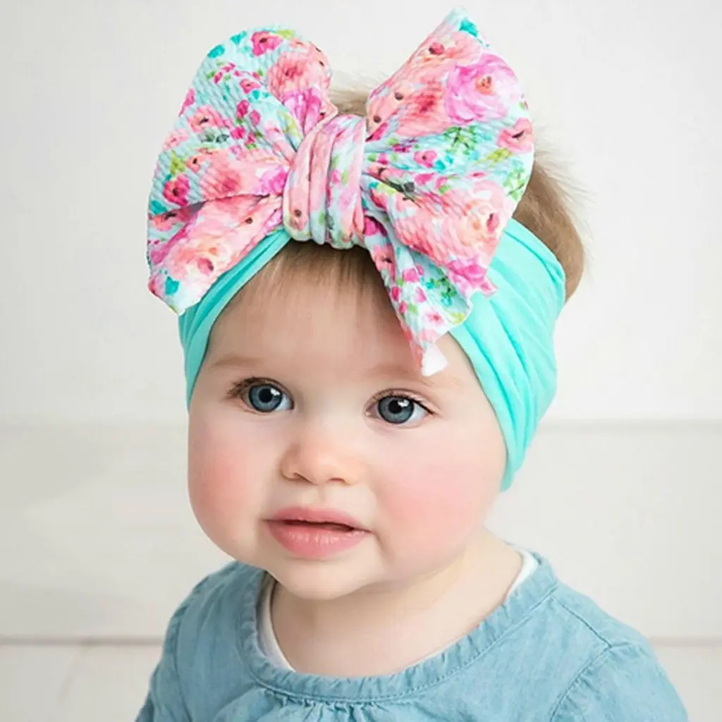 Nylon Bow Hair Band Baby Cute Soft
