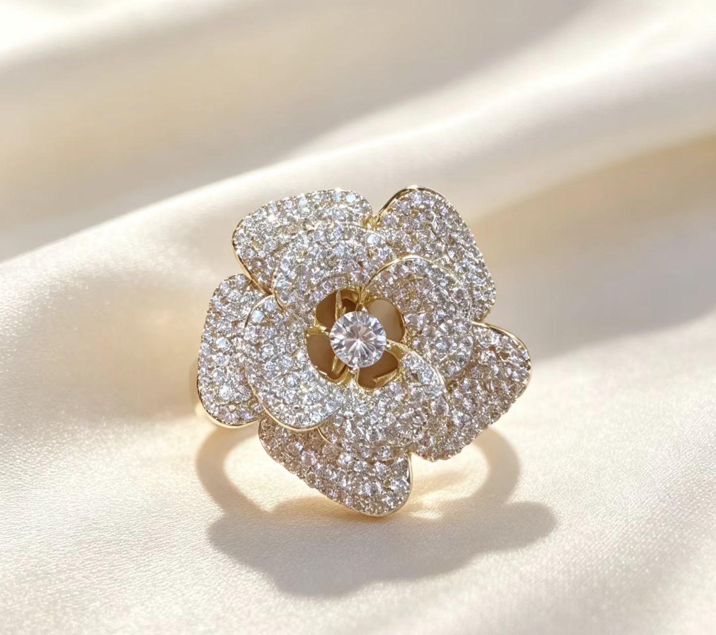 Rose Shaped Adjustable Ring, picture 5 of 5