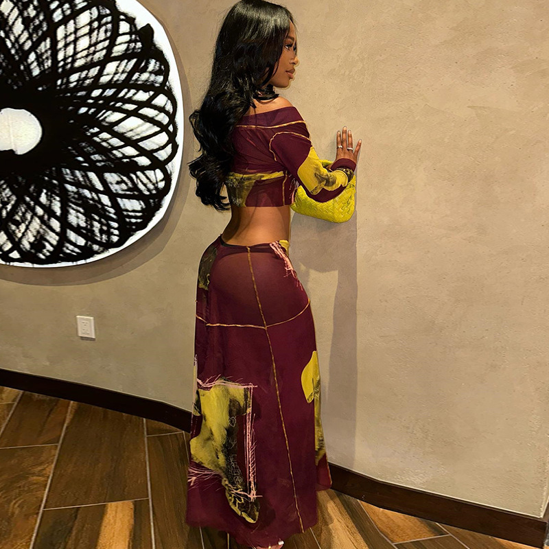 Long Sleeves Cropped Top Fashion Breasted Two-piece Suit