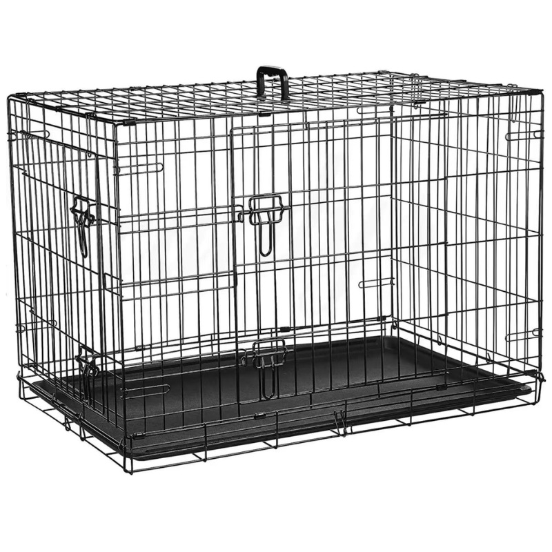 Foldable Dog Crate With Thick Wire Mesh
