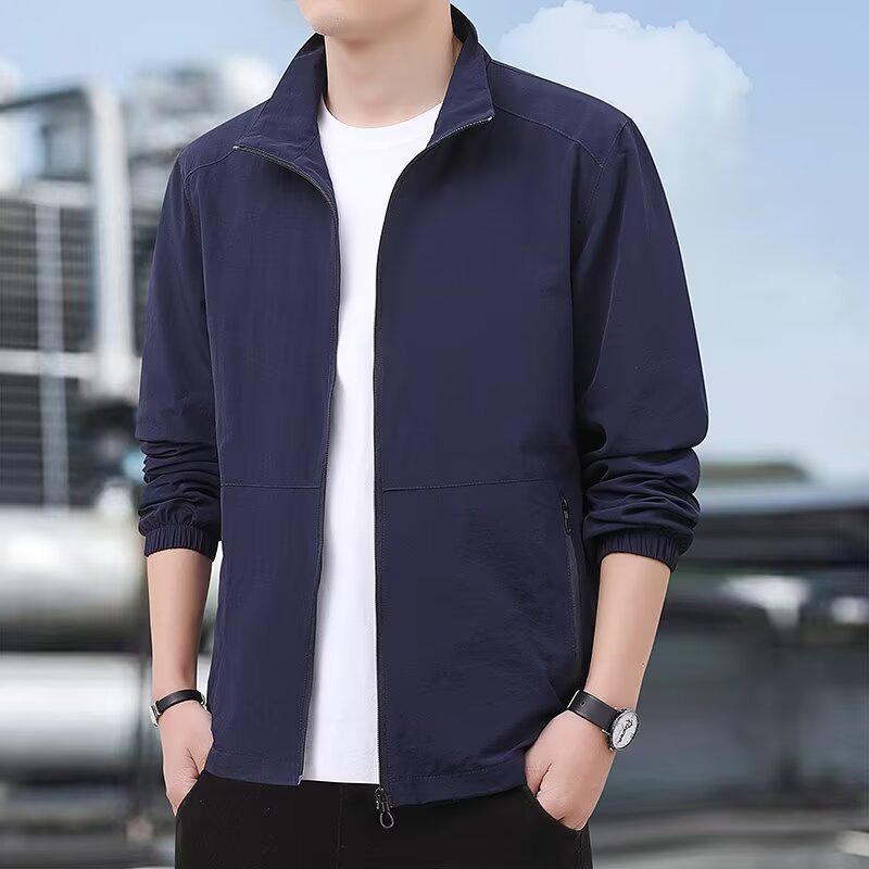 Men's Casual All-Match Loose Stand-Up Collar Jacket