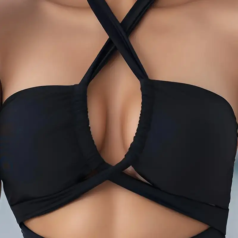 Women's European And American-style High-waisted Solid-color One-piece Jumpsuit