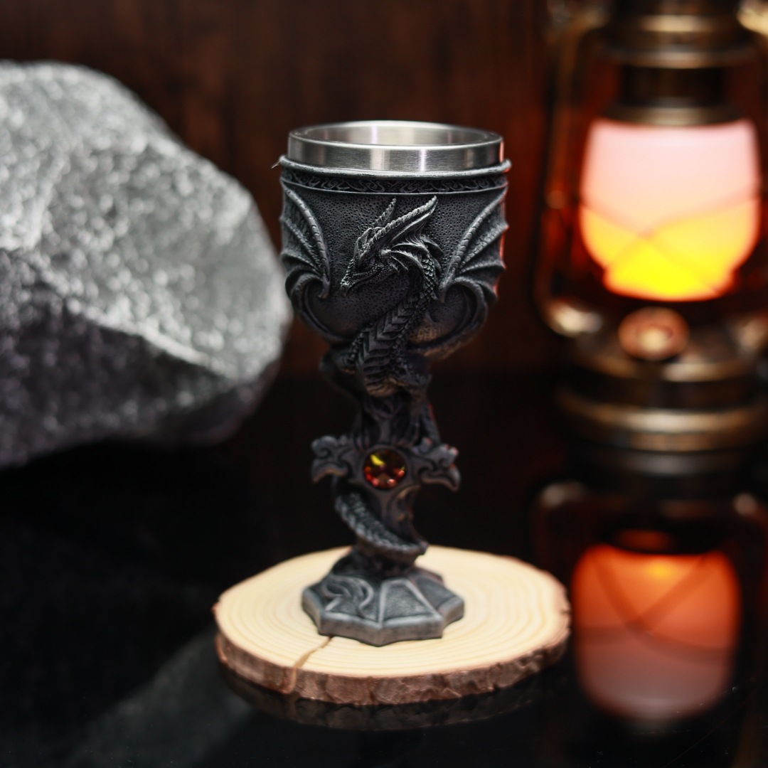 Retro Cross Flying Dragon Goblet