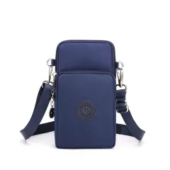 Mobile Phone Bag Female Cross-body Oxford Cloth Crossbody Pouch - Blue - View 1