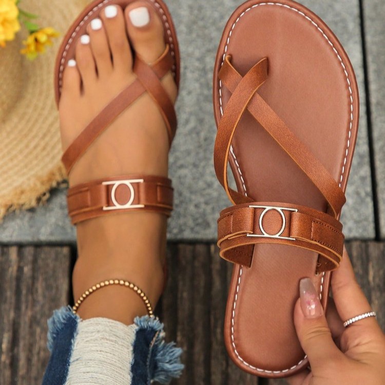 Plus-size Fashionable Womens Flat Sandals