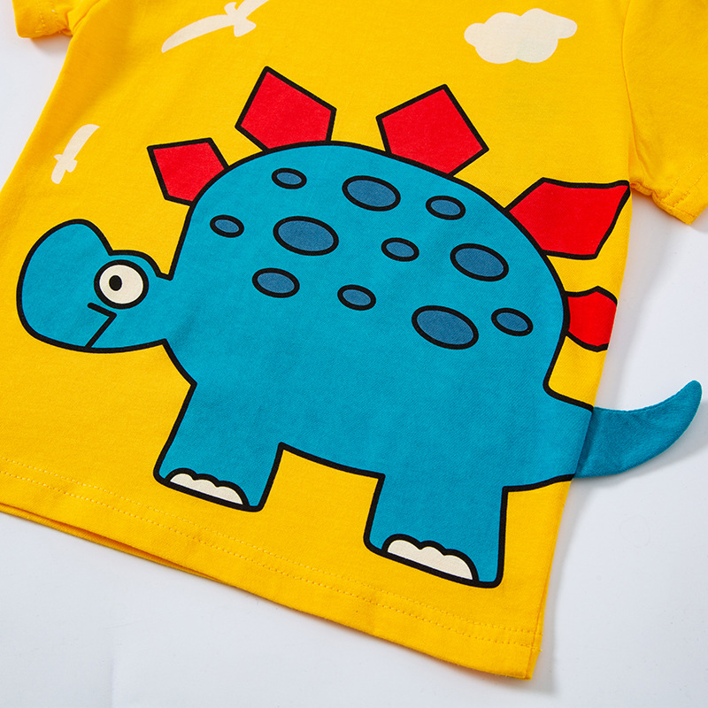 Boys Short-sleeved Dinosaur Cartoon Top — foto 5
