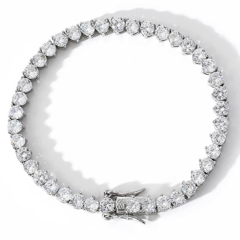 European Hip Hop Copper Inlaid Zircon Bracelet