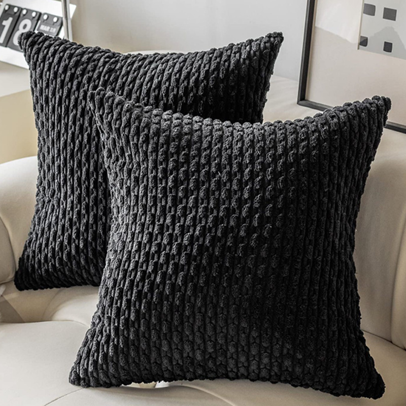 Corduroy Pillowcase Living Room Seat Backrest Pillow Cover