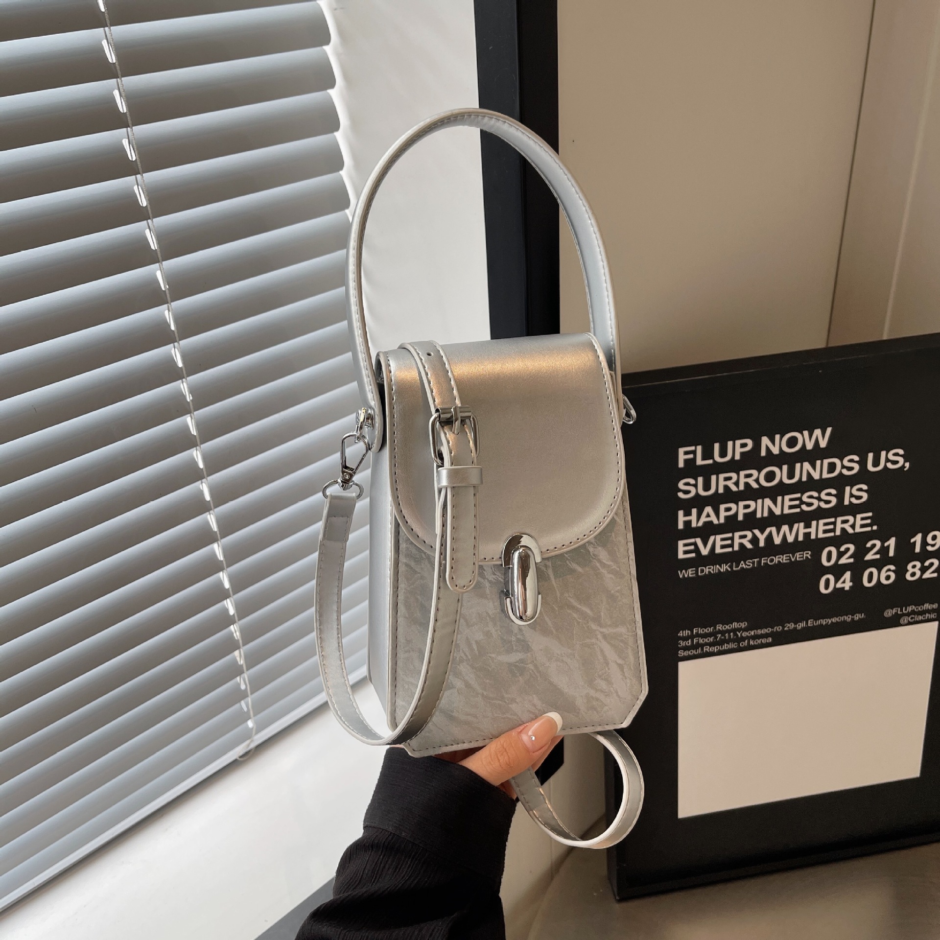 High-end Textured Small Square Tote Bag