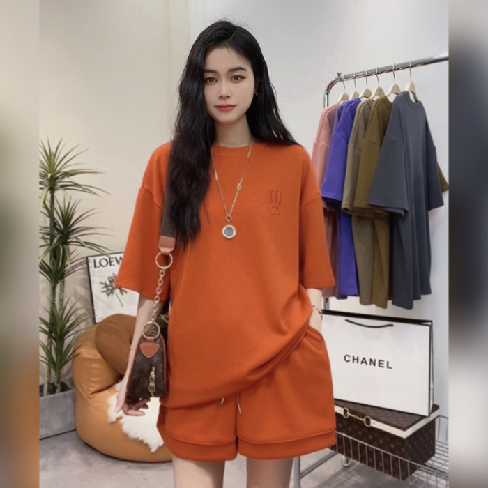 Summer Leisure Loose Plus Size Short-sleeved Suit