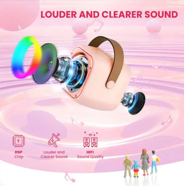 Portable Mini Wireless Microphone Karaoke Audio Speaker