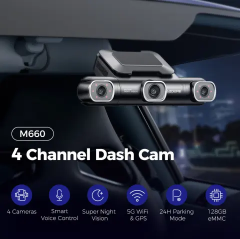 Four-lens Driving Recorder HD Wide-angle WIF Interconnected Parking Surveillance