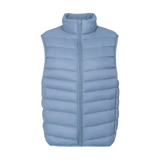 Stand Collar Outer Wear Slimming Plus Size Down Vest Vest Haze Blue - Shop at LoveMi