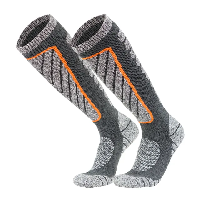Men's And Women's Fashionable Warm Long Ski Socks Orange - Shop at LoveMi