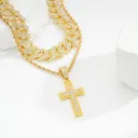 Gold Cross Single Pendant