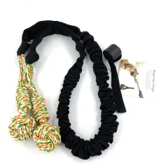 Dog Tug Of War Rope Grinding Toy - Black - View 1