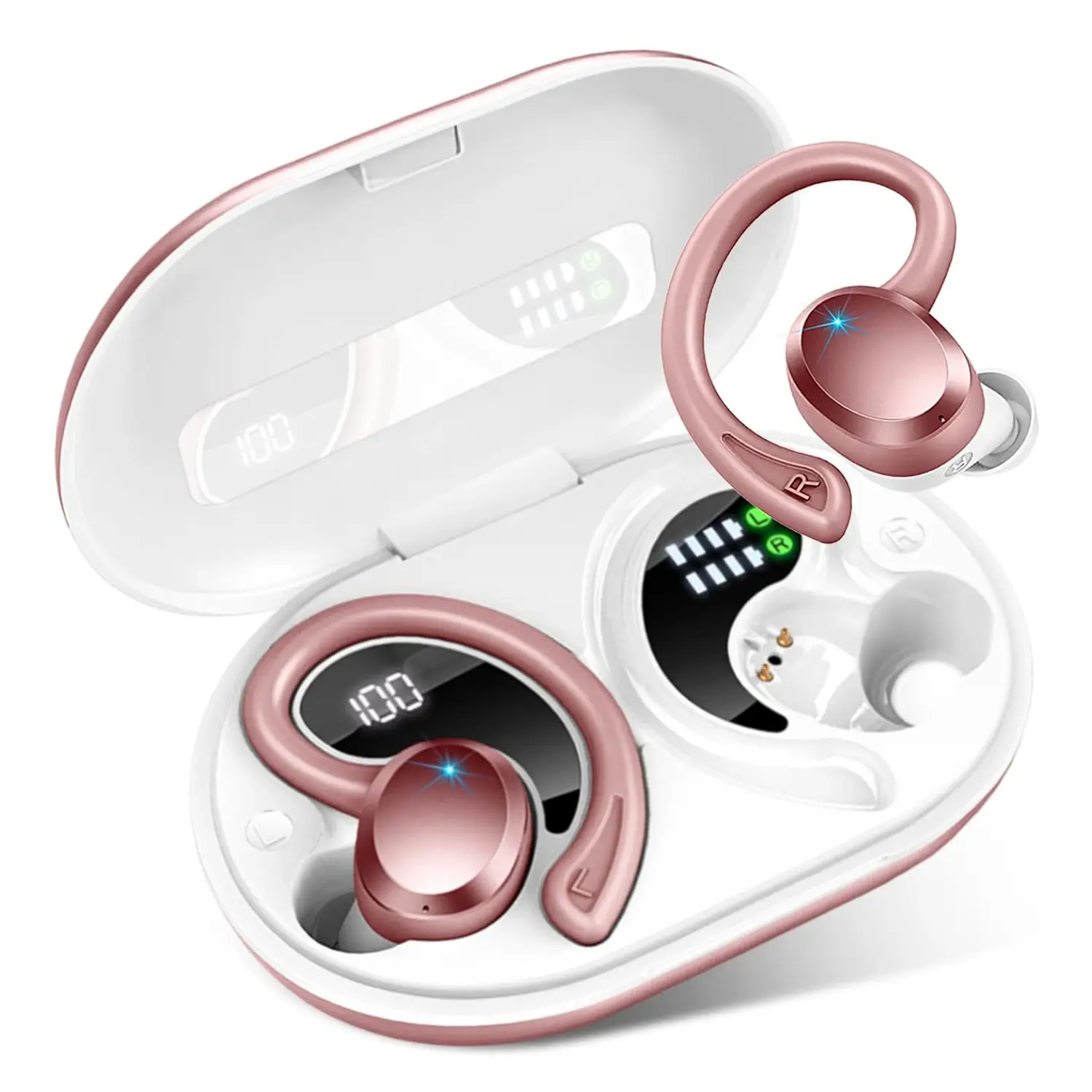 Ear Hook Wireless Smart 52 Bluetooth Headset Digital Display Power