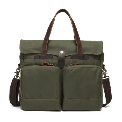 Portable Briefcase Men's One-shoulder Crossbody Outdoor Travel - Green - View 1