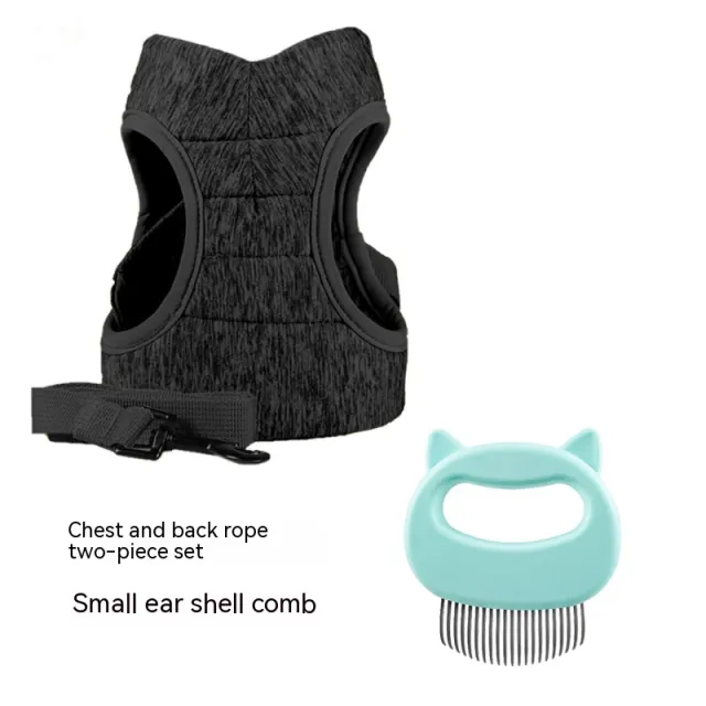 Vest style Chest Strap Explosion proof Slip Cat Rope Dark Gray And Comb - Shop at LoveMi
