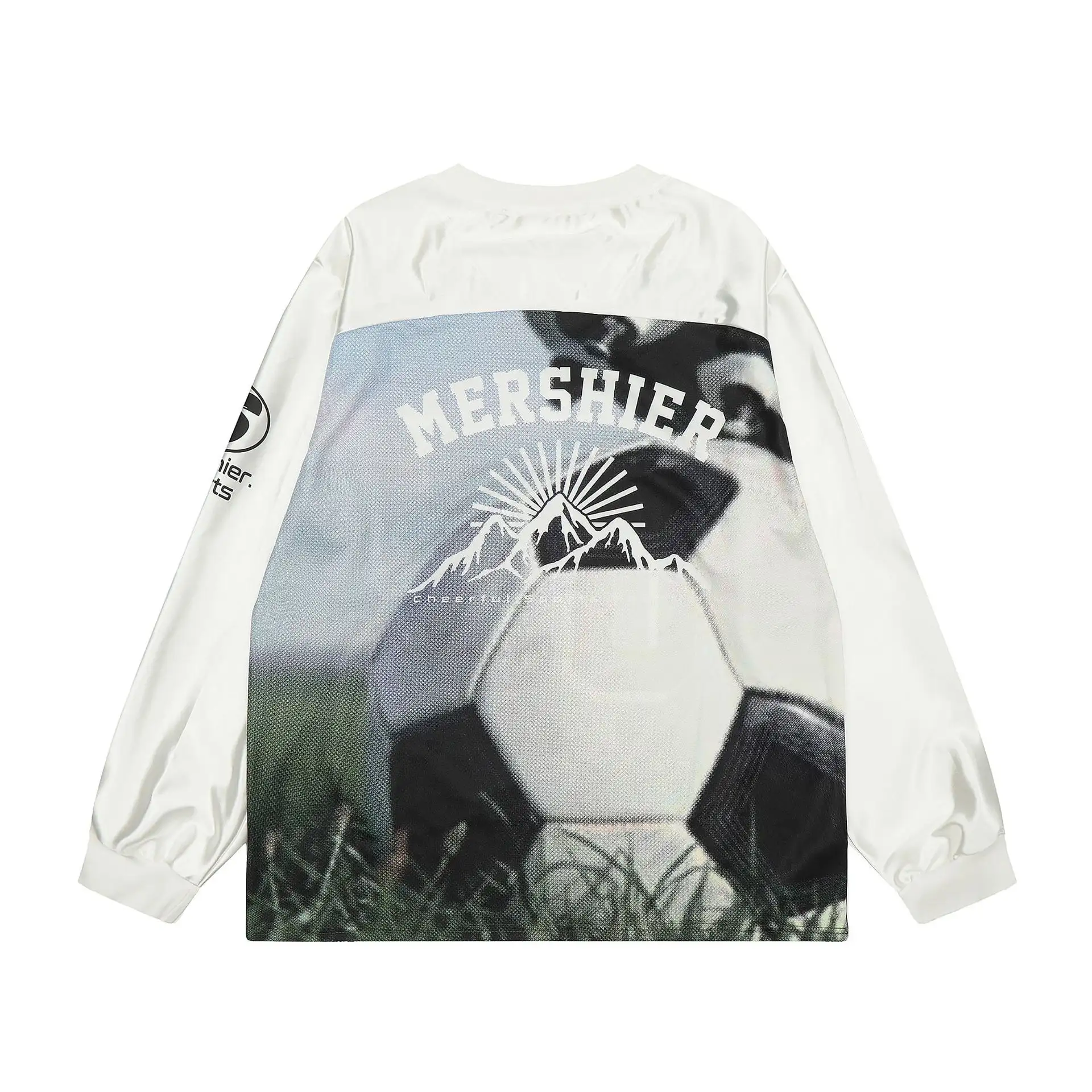 Jersey Sports Printed Mesh Cloth Long-sleeved T-shirt